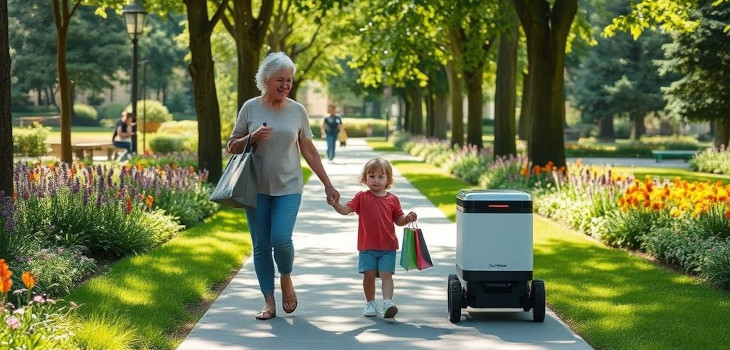 Persönlicher Transportroboter (AI generiert)